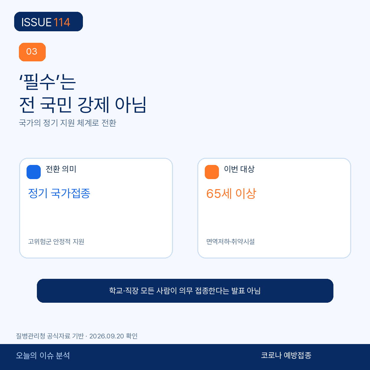 ‘필수예방접종’은 전 국민 강제 접종이라는 뜻이 아니다