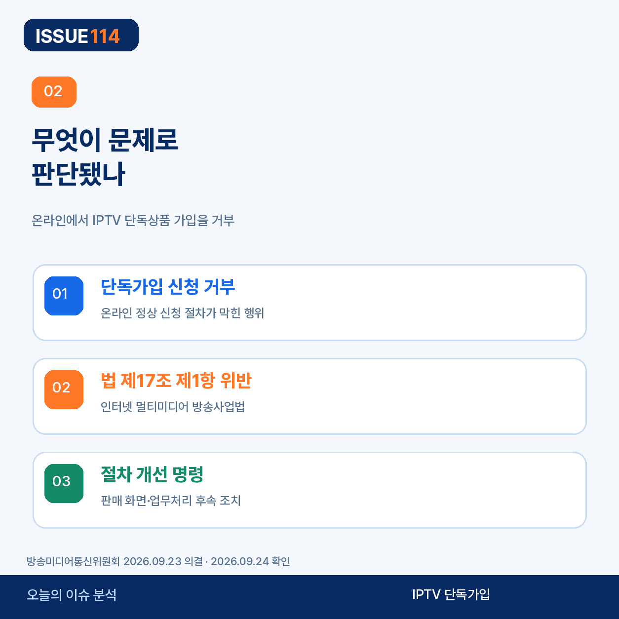 온라인 IPTV 단독가입 거부가 문제로 판단된 이유