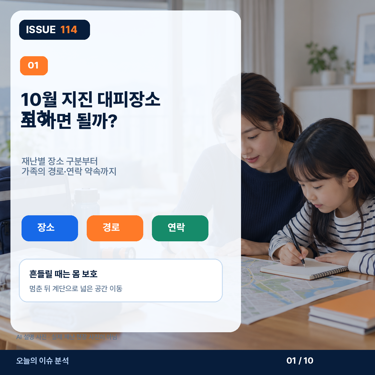 10월 지진 대피장소 찾기, 지하로 가면 될까?