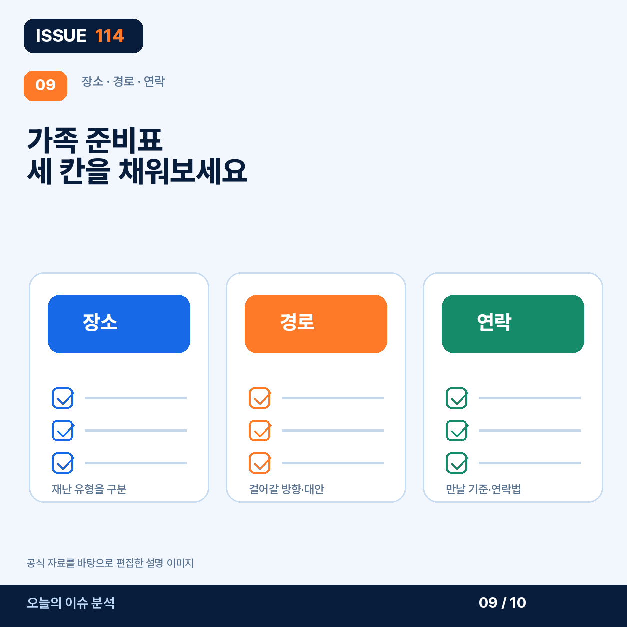 오늘 가족과 완성할 세 칸의 준비표