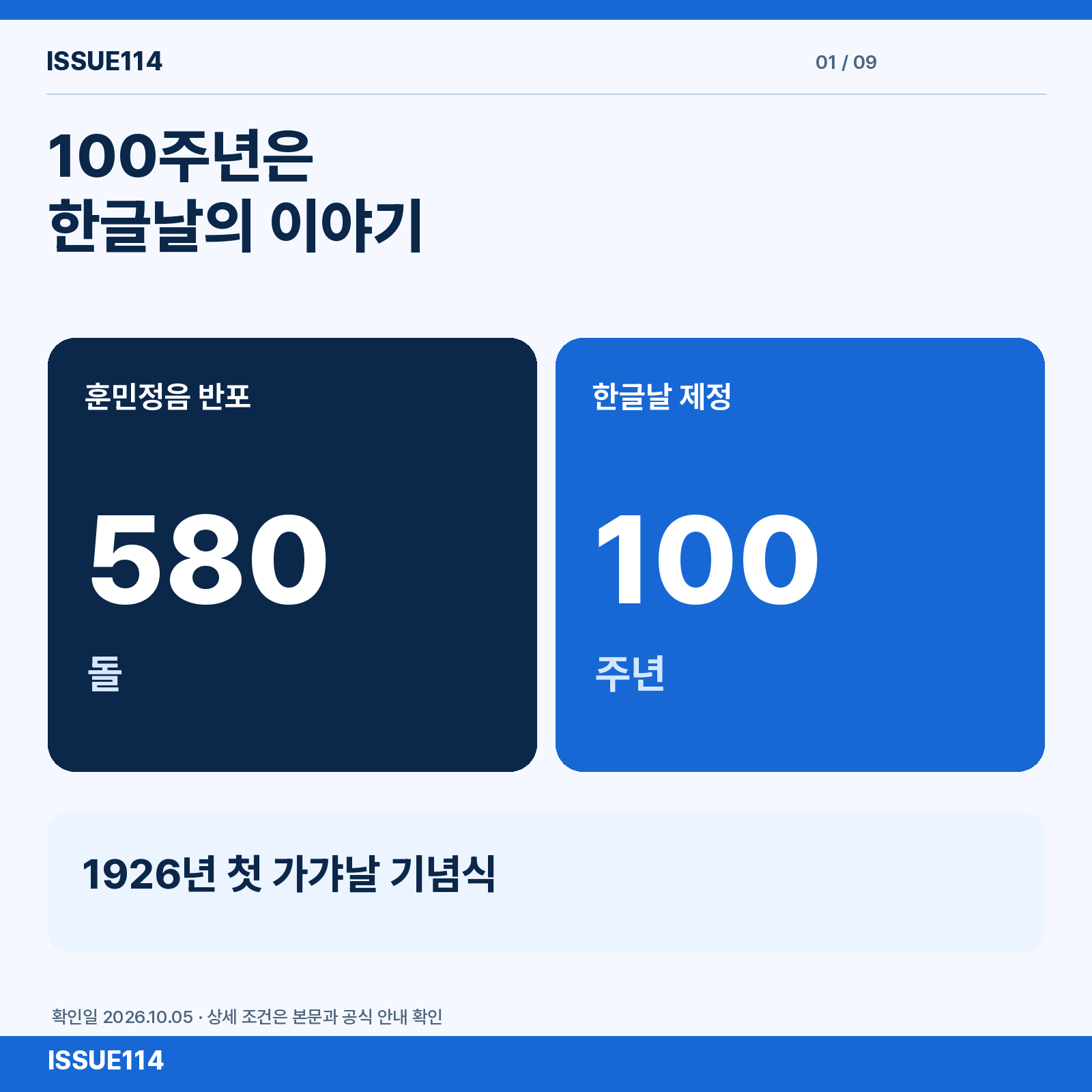 100주년은 한글날의 이야기