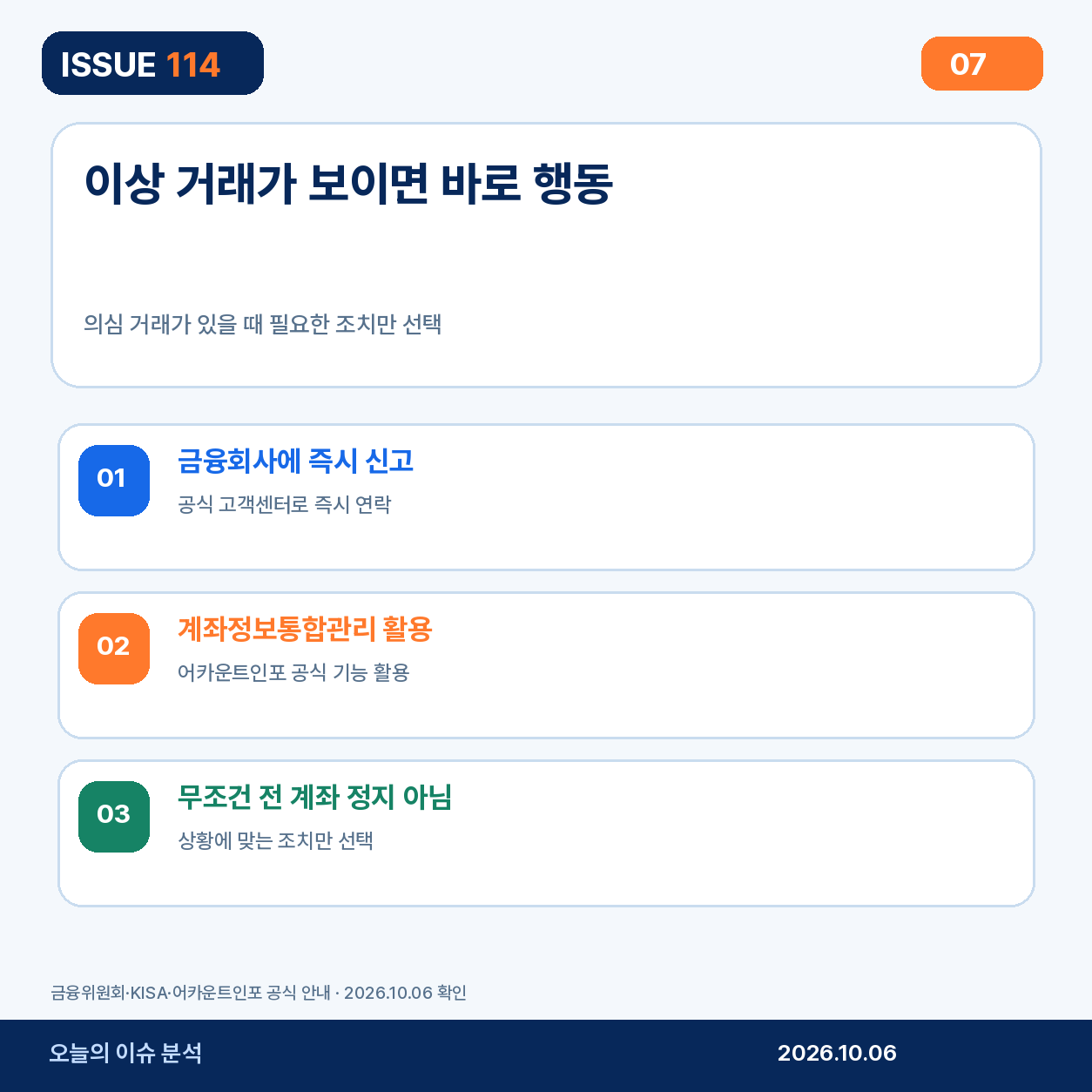 이상 거래가 보이면 바로 행동