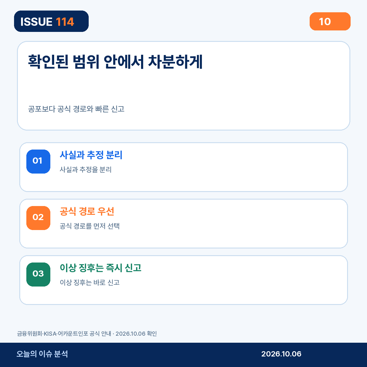 확인된 범위 안에서 차분하게