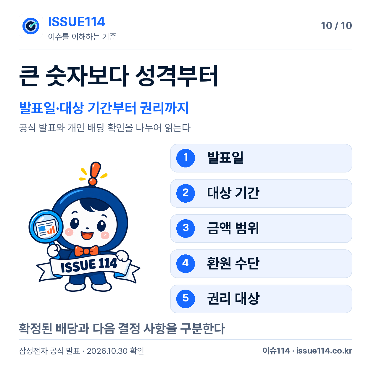 읽기 순서를 기억시키는 마무리 장면 — 큰 숫자보다 성격부터
